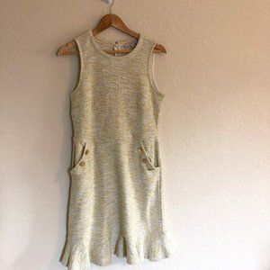 White and Yellow Tweed Loft Dress Size 4